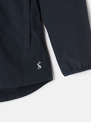 Joules Kids' Ayston Navy Blue Waterproof Fleece Lined Raincoat - Image 3 of 5