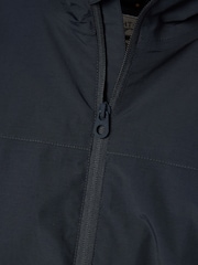 Joules Kids' Ayston Navy Blue Waterproof Fleece Lined Raincoat - Image 4 of 5
