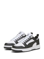 Puma White Rebound V6 Lo Youth Trainers - Image 3 of 5