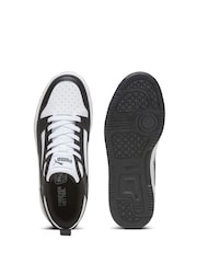 Puma White Rebound V6 Lo Youth Trainers - Image 4 of 5