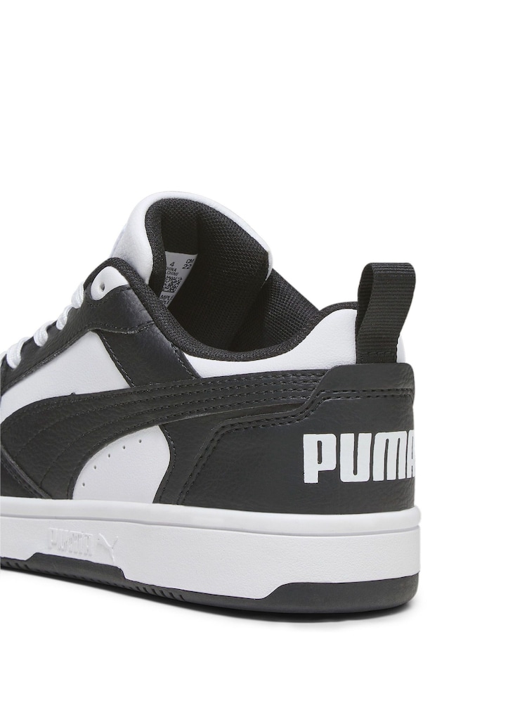 Puma White Rebound V6 Lo Youth Trainers - Image 5 of 5