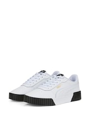 Puma White Womens Carina 2.0 Trainers - Image 2 of 4
