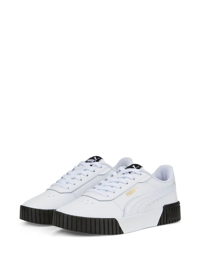 Puma White Womens Carina 2.0 Trainers - Image 2 of 4