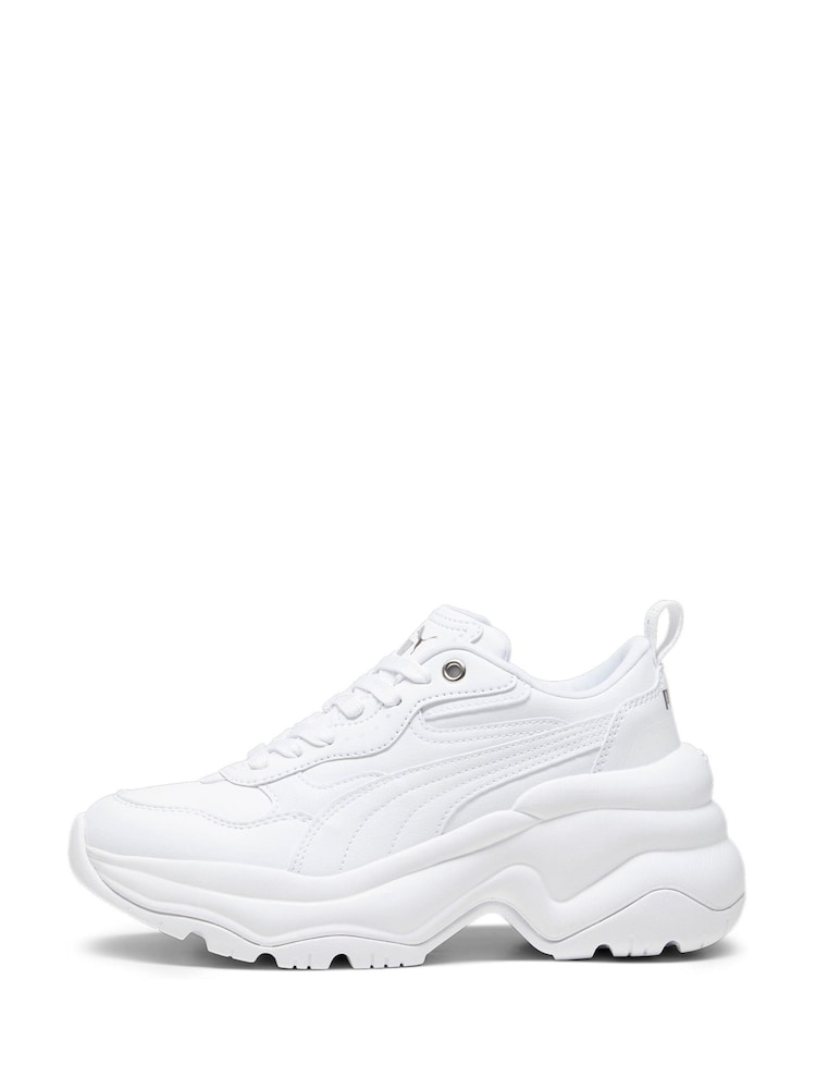 Puma off White Womens Cilia Wedges Trainers - Image 2 of 6
