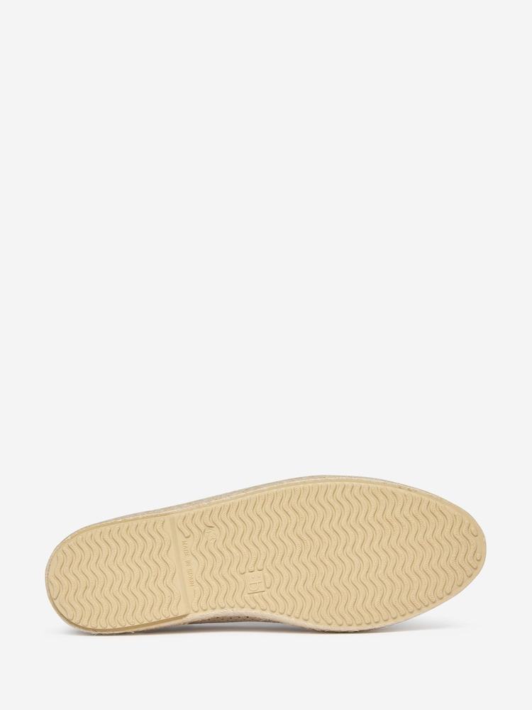 Oliver Sweeney Natural Perforated Suede Espadrille Loafers - Image 5 of 5