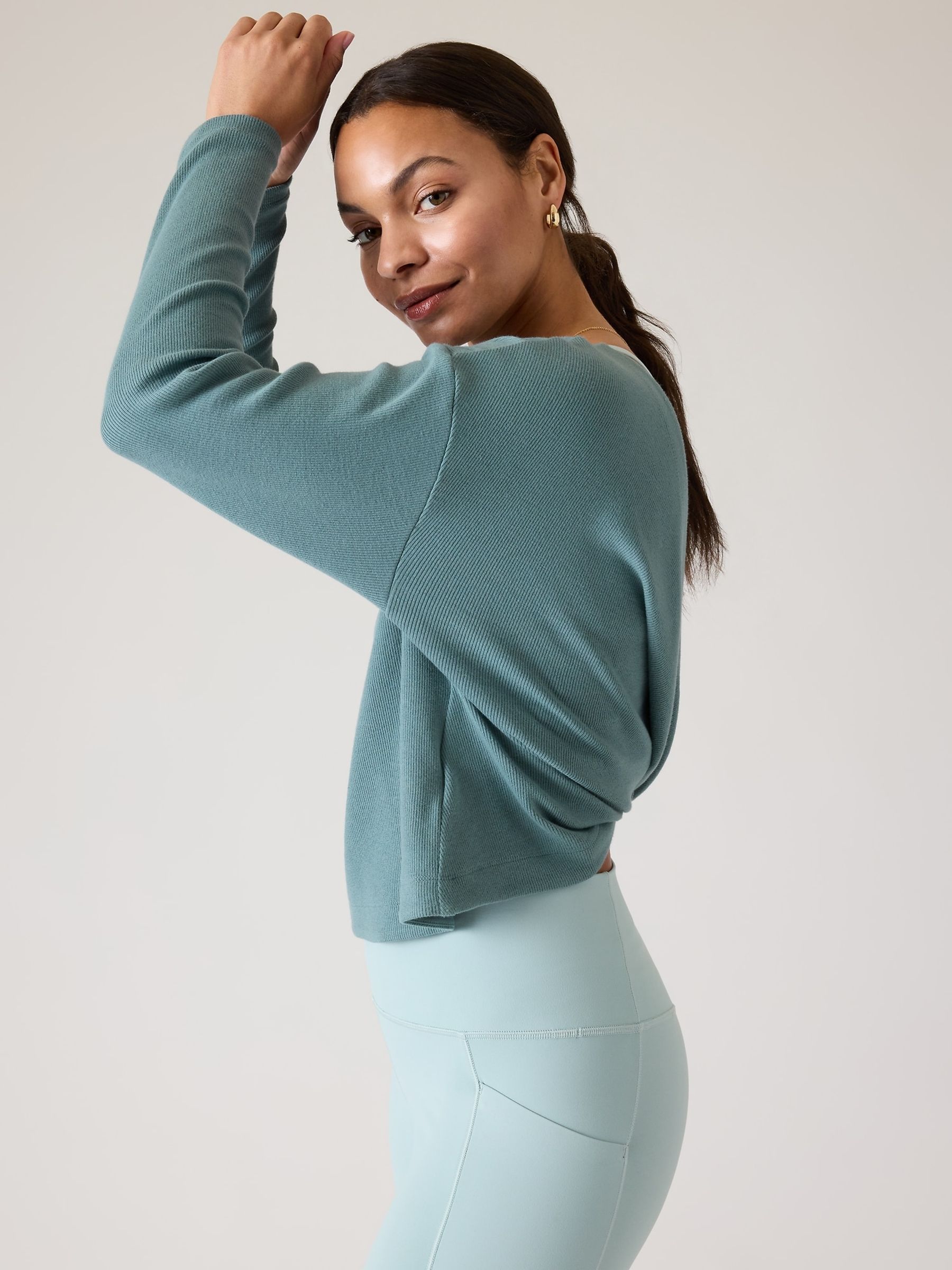 Athleta crop sweatshirt discount