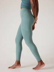 Athleta Green Salutation Cinch 7/8 Pocket Leggings - Image 2 of 4
