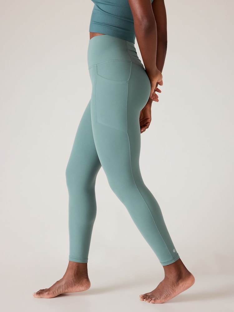 Athleta Green Salutation Cinch 7/8 Pocket Leggings - Image 2 of 4