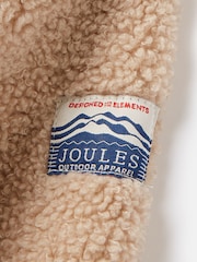 Joules Kids' Eddington Brown & Natural Zip Through Fleece Jacket - Image 4 of 6