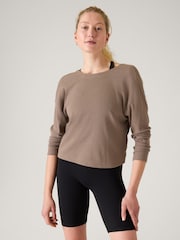 Athleta Beige Presence Twist Sweatshirt - Image 3 of 8
