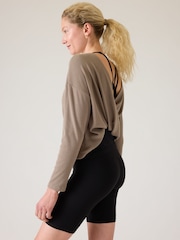 Athleta Beige Presence Twist Sweatshirt - Image 4 of 8