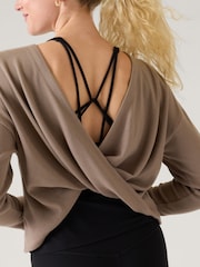 Athleta Beige Presence Twist Sweatshirt - Image 8 of 8