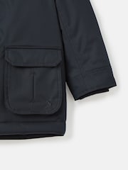 Joules Kids' Ultimate Navy Blue Waterproof Coat with Quilted Lining - Image 6 of 6