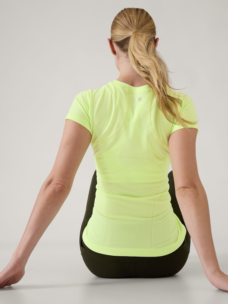 Athleta Green Momentum Seamless Tee - Image 2 of 7