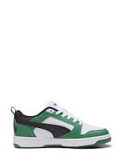 Puma Ivory White Rebound V6 Lo Youth Trainers - Image 2 of 6