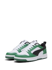 Puma Ivory White Rebound V6 Lo Youth Trainers - Image 3 of 6
