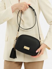 Laura Ashley Black Medium Camera Bag With Tassel - Image 1 of 5