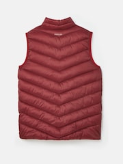 Joules Boys' Crofton Gilet Burgundy Red Showerproof Padded Gilet - Image 2 of 4
