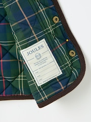 Joules Kids' Gibson Khaki Green Quilted Gilet - Image 4 of 5