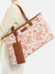 Laura Ashley Blue Medium Floral Tote Bag - Image 1 of 1