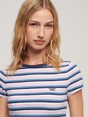 Superdry Multi Vintage Stripe Crop T-Shirt - Image 3 of 3