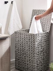 Grey Hepworth Wicker Hamper Laundry - Image 2 of 4