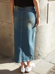 Threadbare Vintage Denim Maxi Skirt - Image 2 of 4