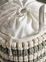 Sage Green Bobble Laundry Basket - Image 4 of 5
