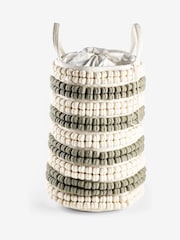 Sage Green Bobble Laundry Basket - Image 5 of 5