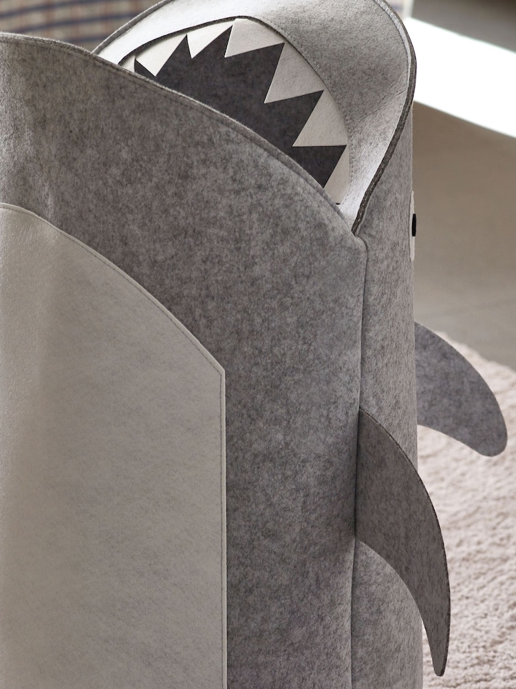 Shark Grey Felt Character Bag Laundry Basket - Image 2 of 6