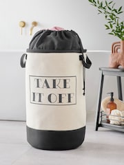 Black/White Slogan Laundry Basket - Image 1 of 3