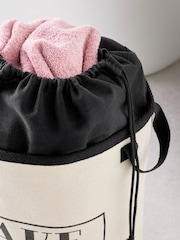 Black/White Slogan Laundry Basket - Image 2 of 3
