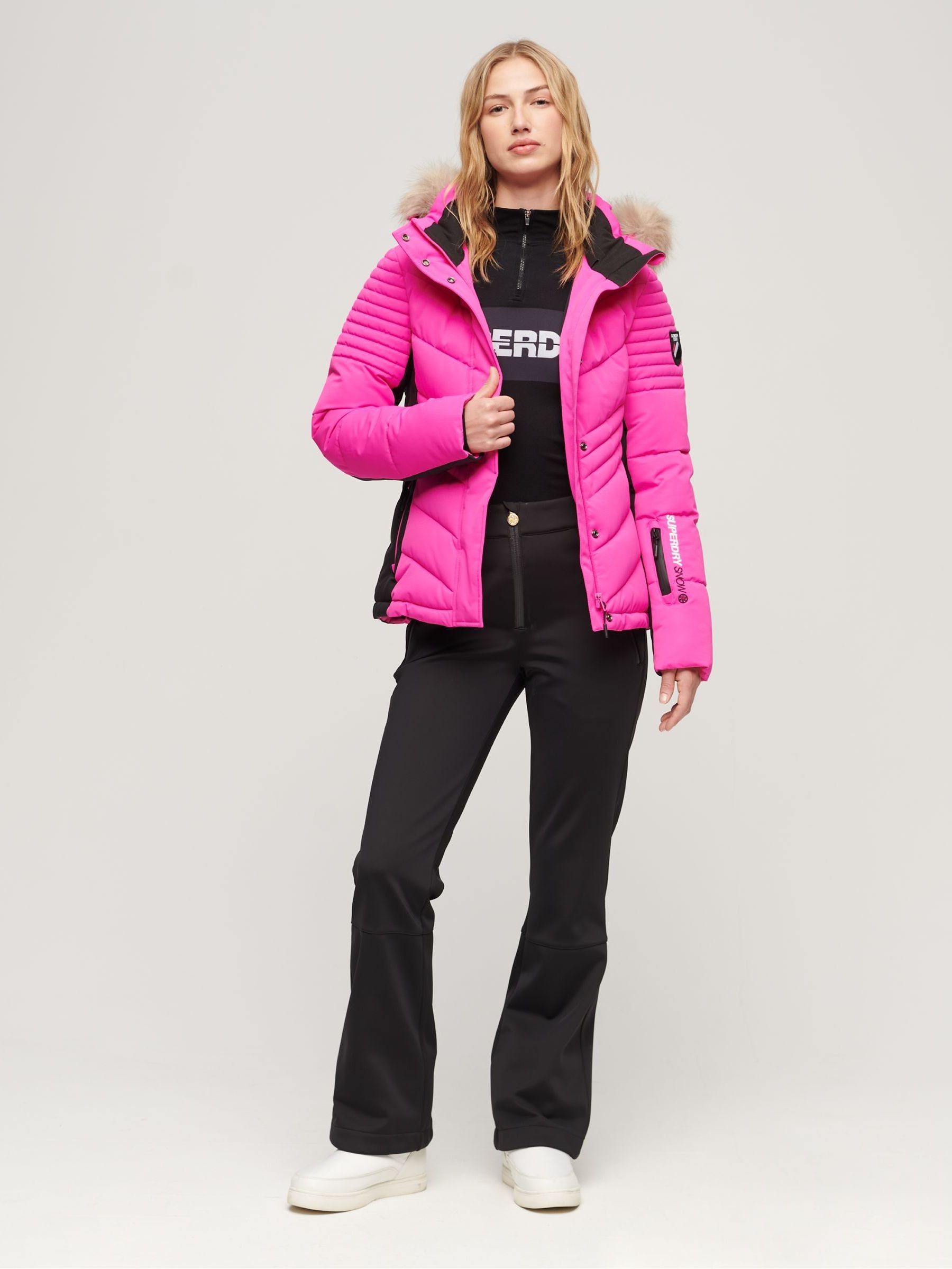 Buy Superdry Pink Ski Luxe Puffer Jacket from Next Luxembourg