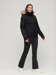 Superdry Black Ski Luxe Puffer Jacket - Image 3 of 3