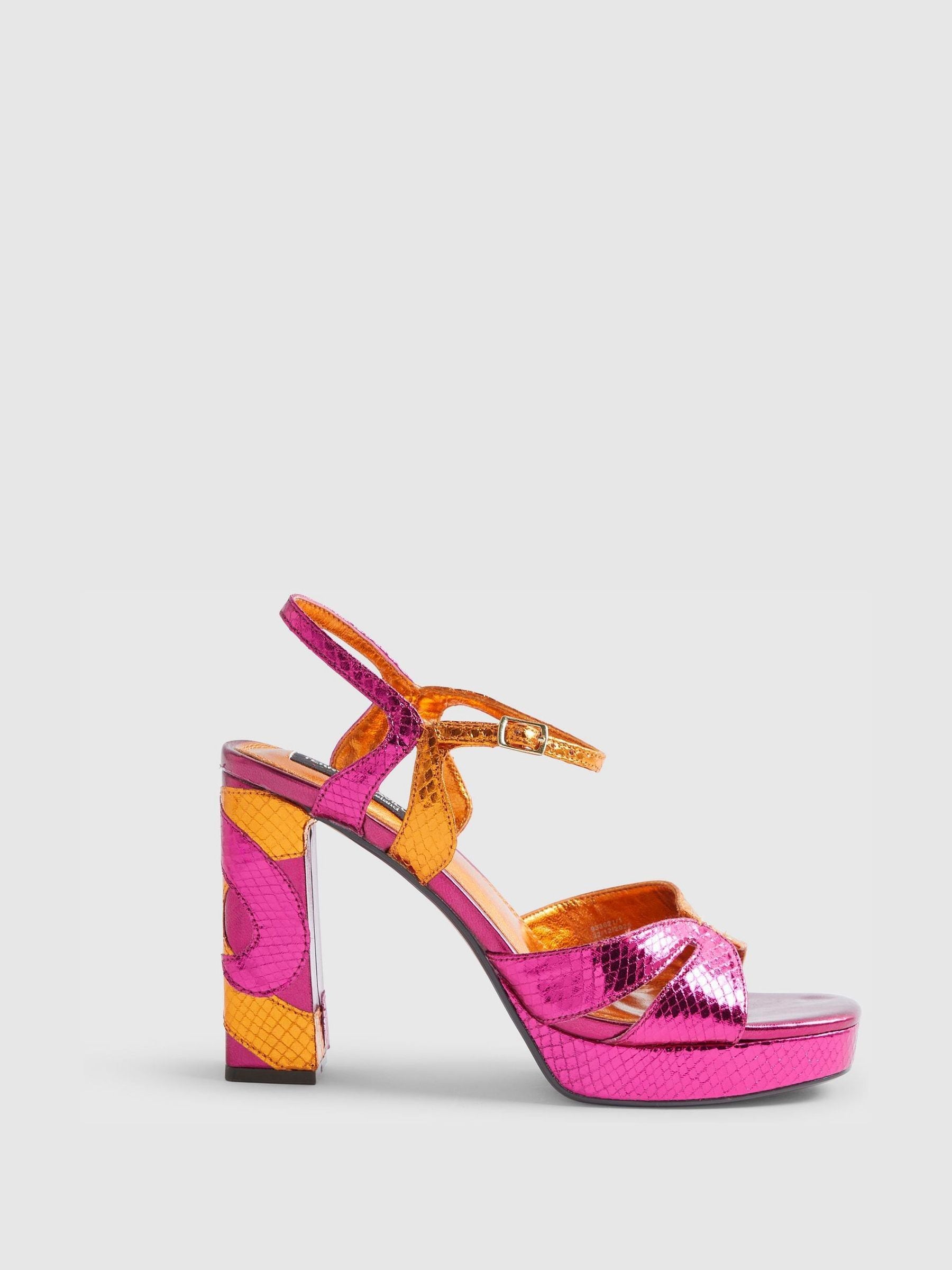 Buy River Island Pink Terry De Havilland Metallic Swirl Platform