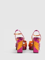 River Island Pink Terry De Havilland Metallic Swirl Platform Sandals - Image 6 of 6