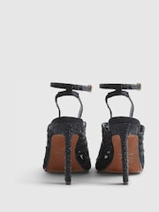 River Island Black Terry De Havilland Butterfly Caged Heeled Sandals - Image 4 of 6
