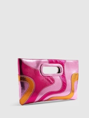 River Island Pink Terry De Havilland Swirl Print Clutch Bag - Image 3 of 6
