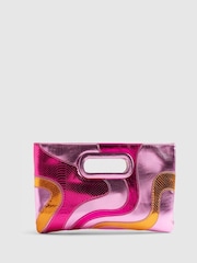 River Island Pink Terry De Havilland Swirl Print Clutch Bag - Image 5 of 6