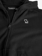 Abercrombie & Fitch Essential Full-Zip Black Hoodie - Image 4 of 5