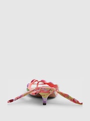 River Island Orange Terry De Havilland Beaded Scarf Heeled Sandals - Image 2 of 5