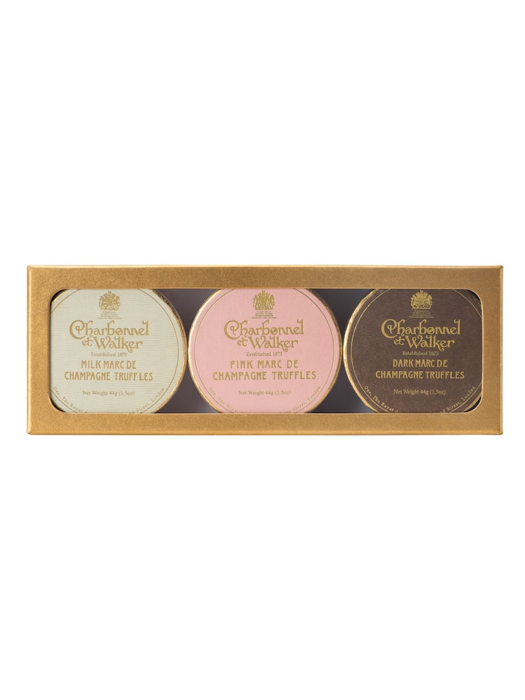 Charbonnel et Walker 132g Dark Milk and Pink Marc de Champagne Chocolate Truffles Gift Set - Image 1 of 1