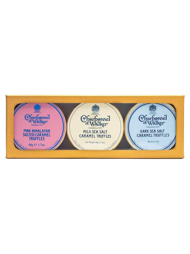 Charbonnel et Walker 144g Dark, Milk and Pink Himalayan Chocolate Truffles Gift Set - Image 1 of 2 Charbonnel et Walker 144g Dark, Milk and Pink Himalayan Chocolate Truffles Gift Set - Image 1 of 2