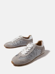 Mint Velvet Grey Rach Quilted Trainers - Image 2 of 4