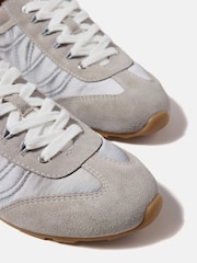 Mint Velvet Grey Rach Quilted Trainers - Image 4 of 4