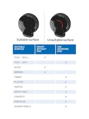 Showerdrape Chrome Suction Bottle Basket Wall Mounted Suctionloc - Image 5 of 6