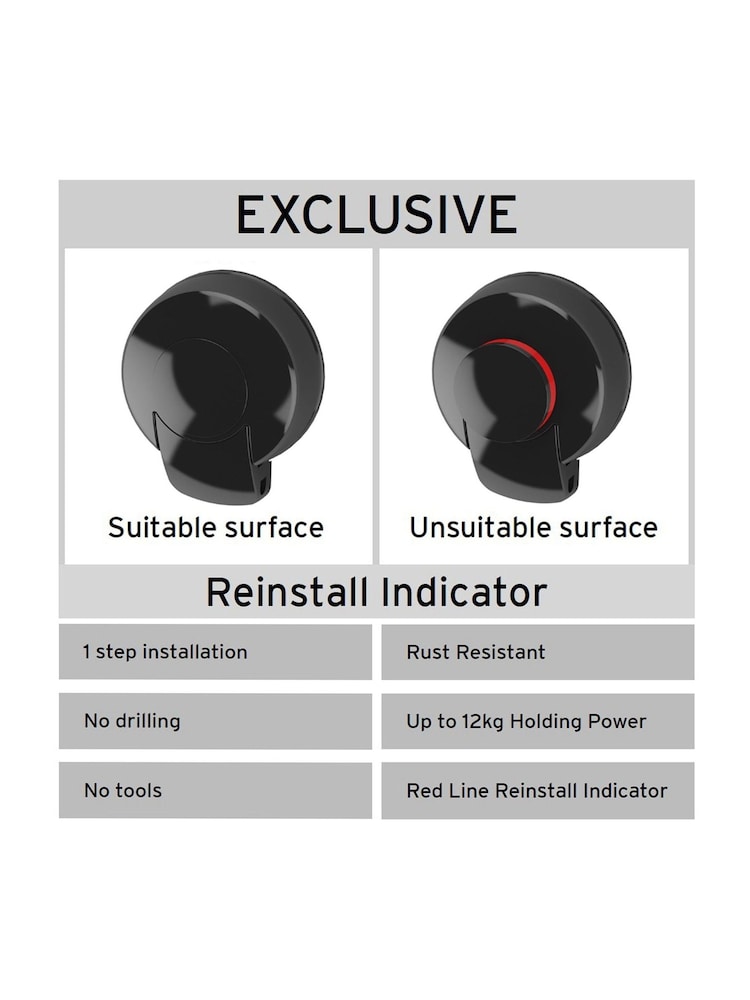 Showerdrape Chrome Suction Bottle Basket Wall Mounted Suctionloc - Image 6 of 6 Showerdrape Chrome Suction Bottle Basket Wall Mounted Suctionloc - Image 6 of 6