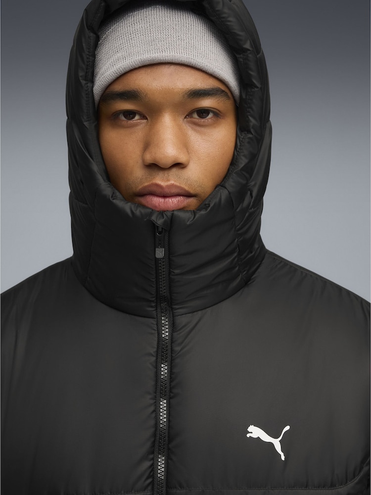 Puma Black Essentials Hooded Padded Jacket - Image 2 of 7 Puma Black Essentials Hooded Padded Jacket - Image 2 of 7