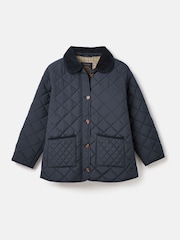 Joules Kids' Mayberry Navy Blue Quilted Jacket - Image 1 of 4