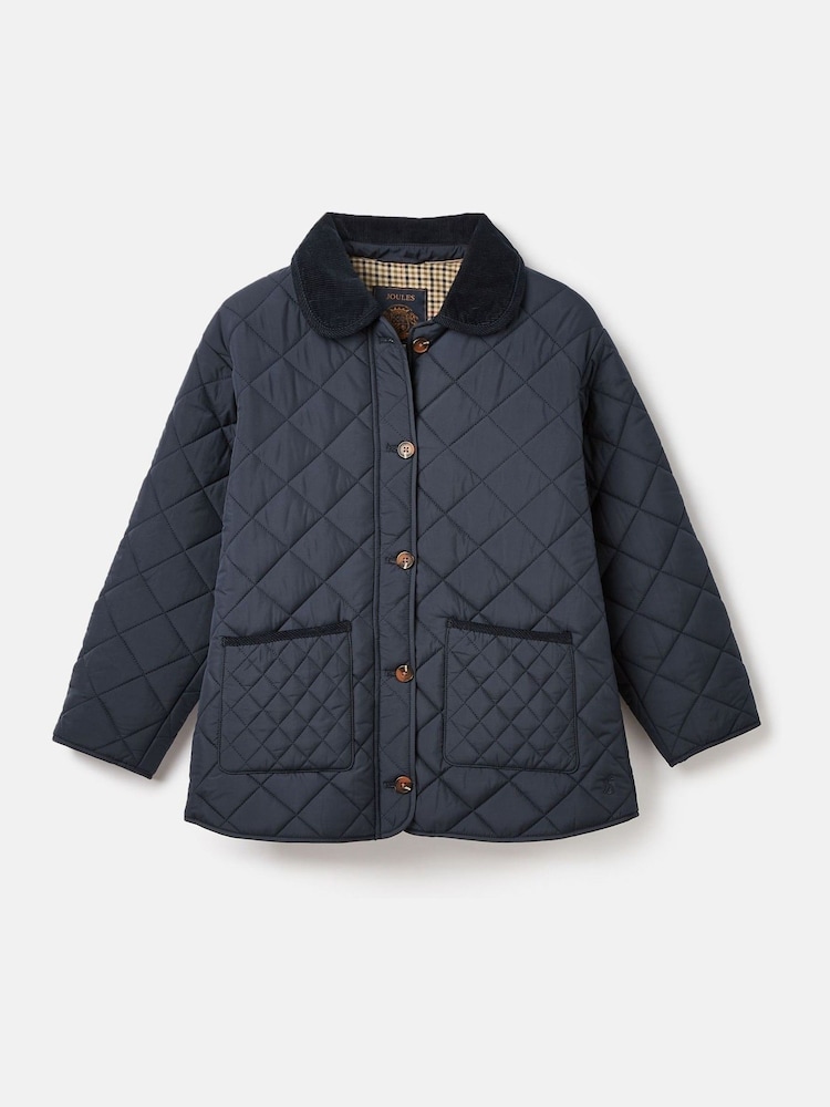 Joules Kids' Mayberry Navy Blue Quilted Jacket - Image 1 of 4